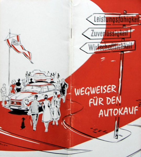 Lloyd Modelprogram 1955 "Wegweiser fuer den Autokauf" Carbrochure (10138)